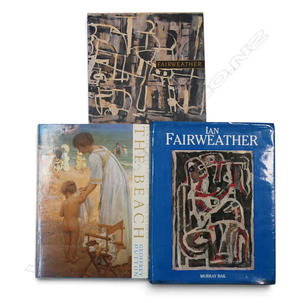 THREE AUSTRALIAN ART PUBLICATONS - IAN FAIRWEATHER - TWO BOOKS AND 'THE BEACH' Image 1++